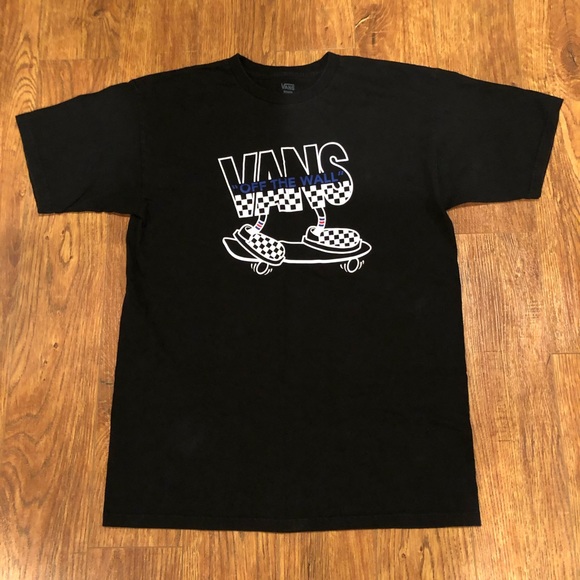 Men’s Vans Black T Shirt Size Medium Skateboard Design - Picture 2 of 6